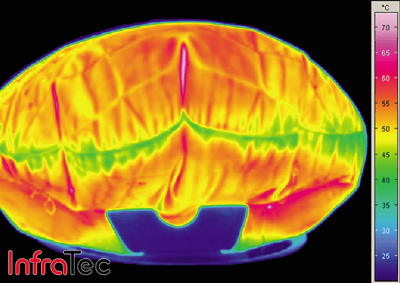 InfraTec ImageIR Analysis of defects in an airbag.